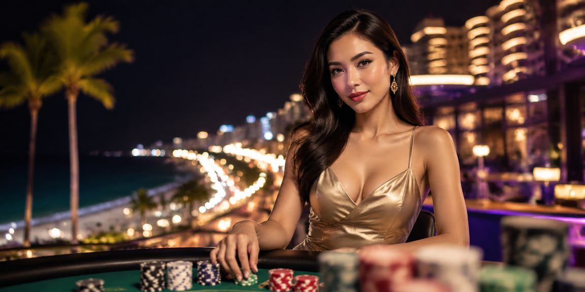 Người chơi trải nghiệm trò chơi bài VIP tại bãi biển Mũi Né